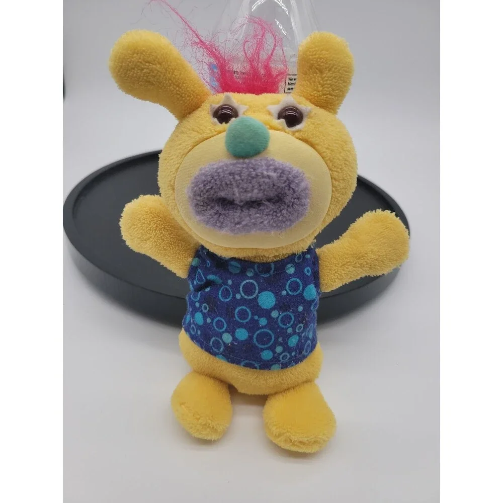 2010 Sing a Ma Jigs Plush Toy Fisher Price 10” Yellow W/ Blue Shirt Working